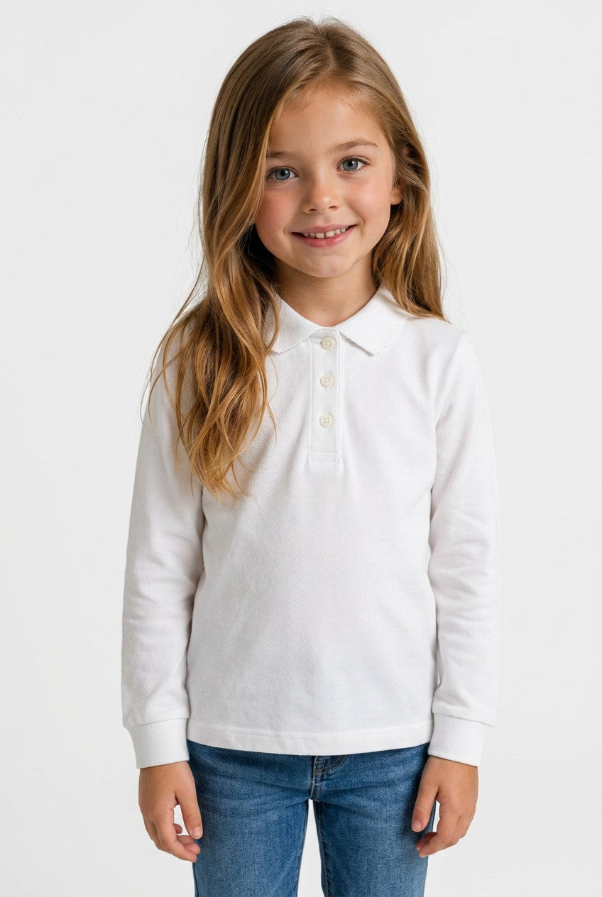 OVS Polo L/S Bright White