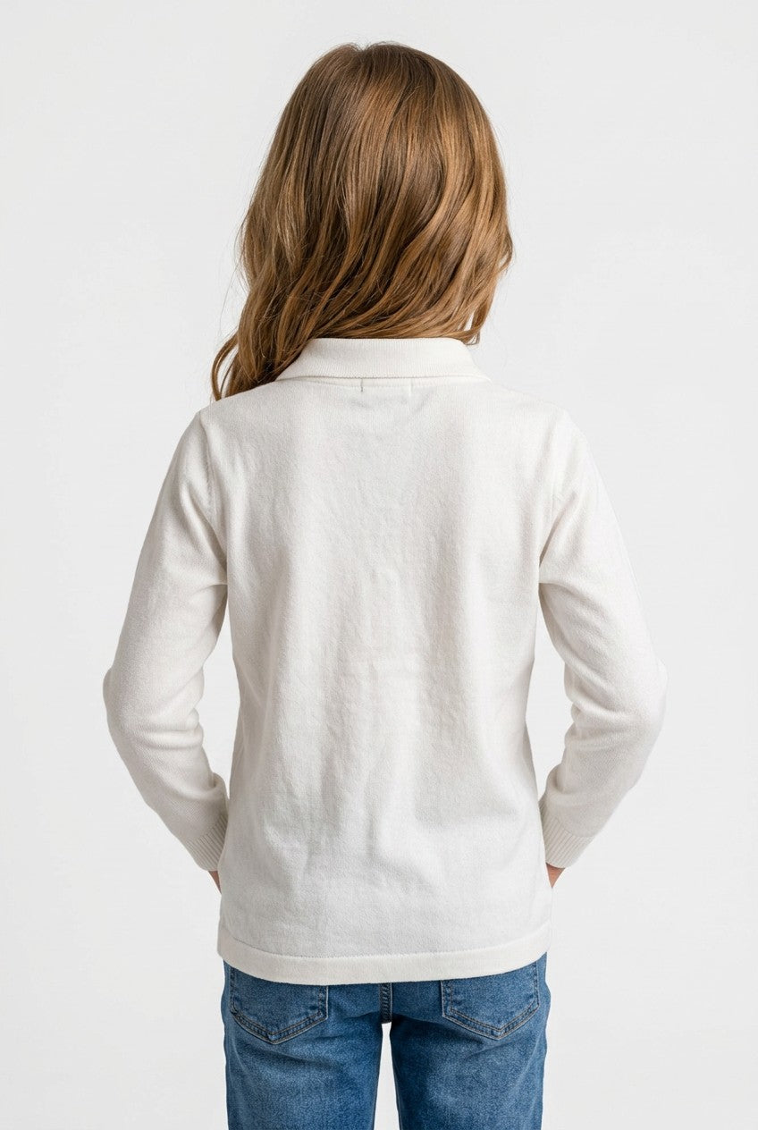 OVS Polo L/S Bright White