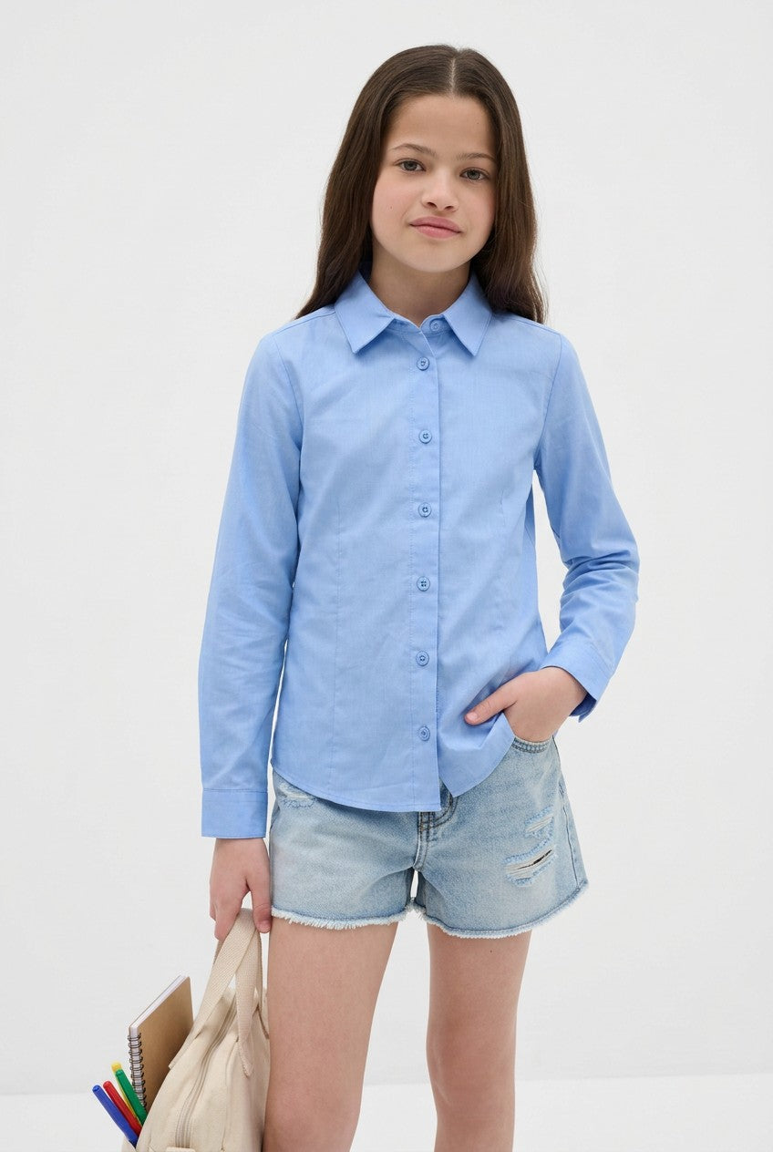 OVS Shirt L/S Placid Blue