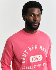Varsity Worn Graphic Crew Neck Sweatshirt