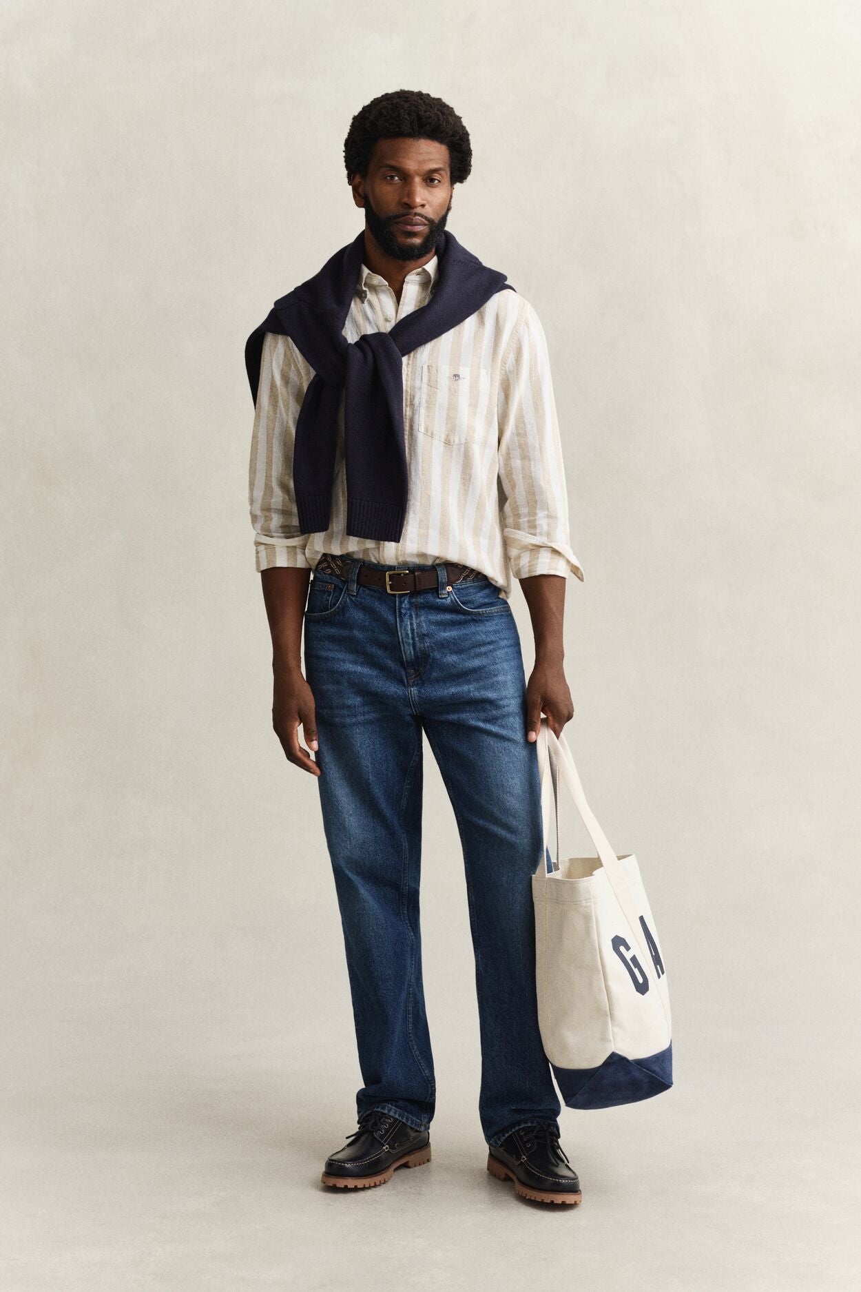 Regular Cotton Linen Stripe Shirt