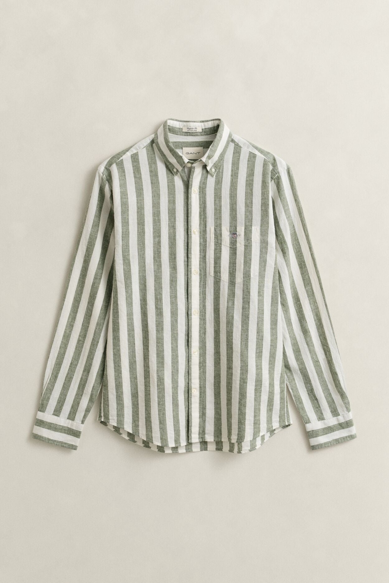 Regular Cotton Linen Stripe Shirt