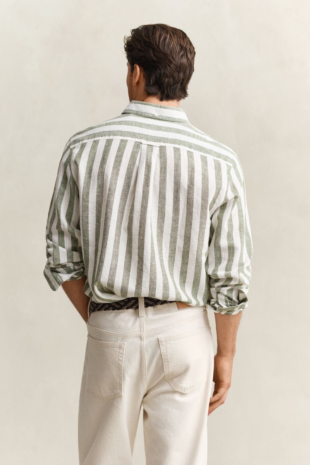 Regular Cotton Linen Stripe Shirt