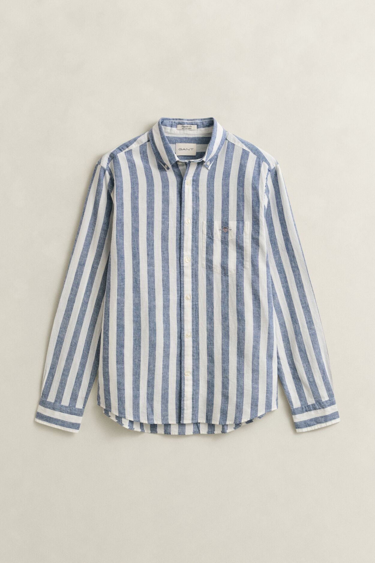 Regular Cotton Linen Stripe Shirt