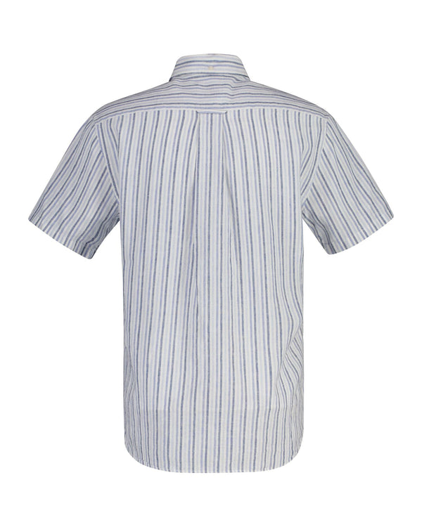 Regular Cotton Linen Stripe SS Shirt