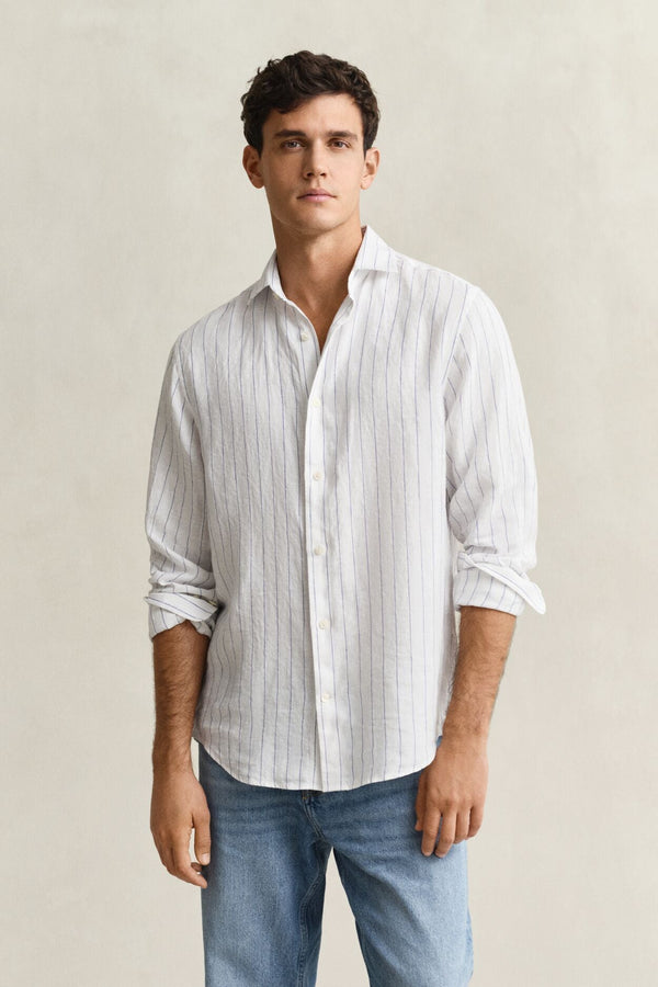 Regular Linen Stripe Shirt