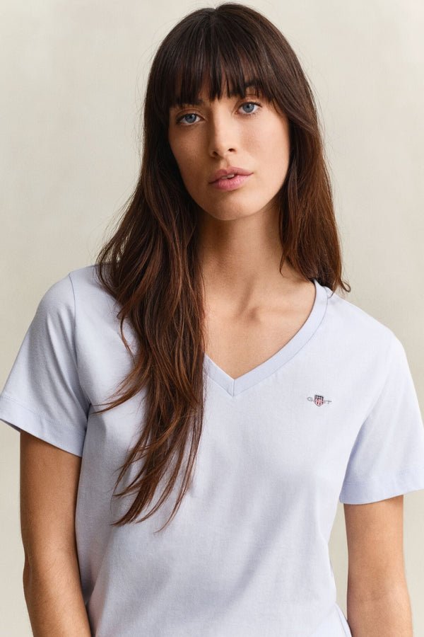 Regular Shield Short Sleeve V-Neck T-Shirt
