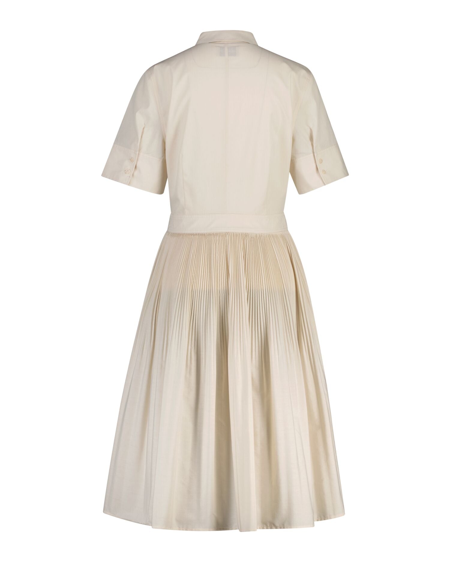Cotton Pleated SS Shirt Dress