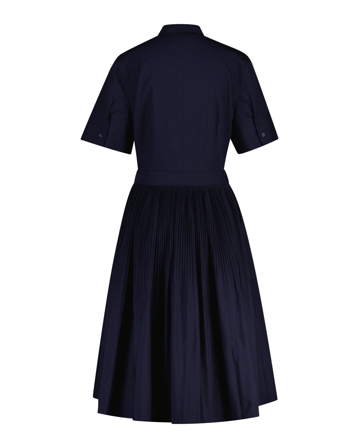 Cotton Pleated SS Shirt Dress