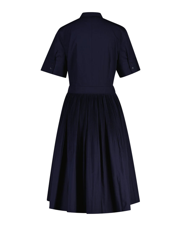Cotton Pleated SS Shirt Dress