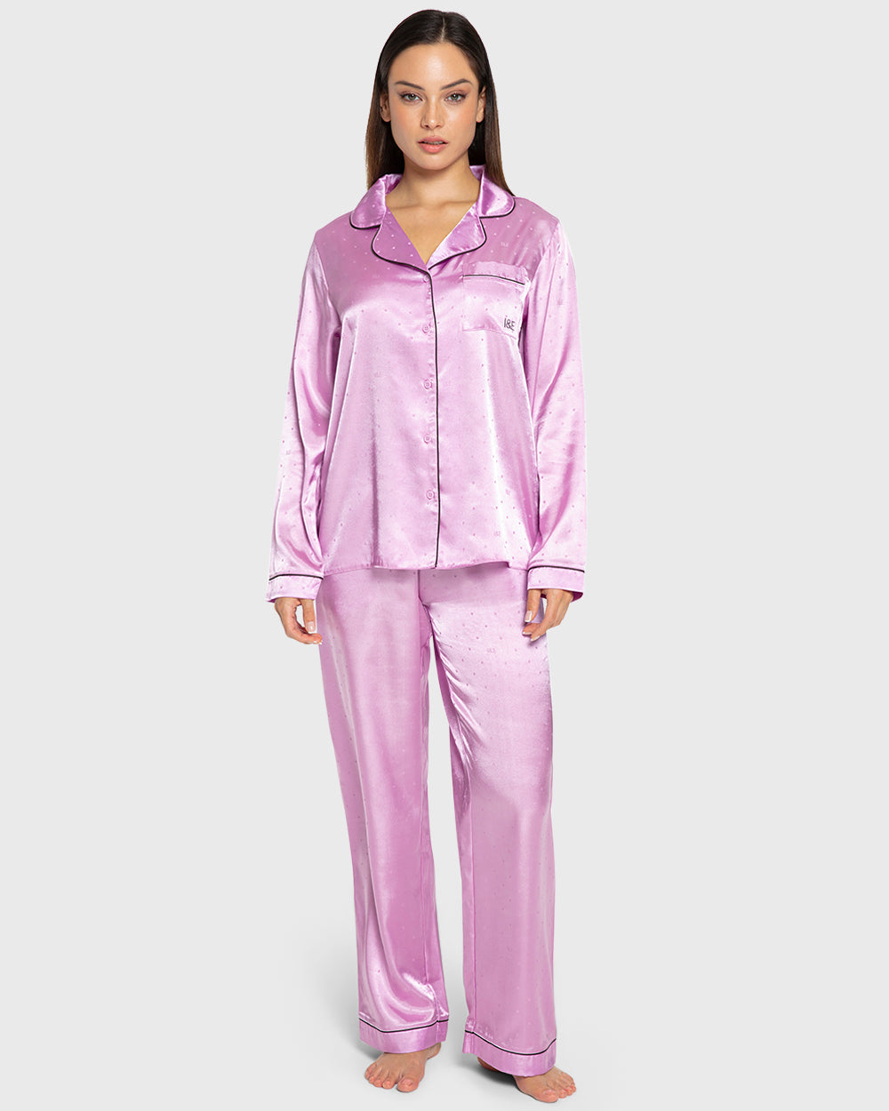 Isla & Evie All Day Relax Satin Pajama Set