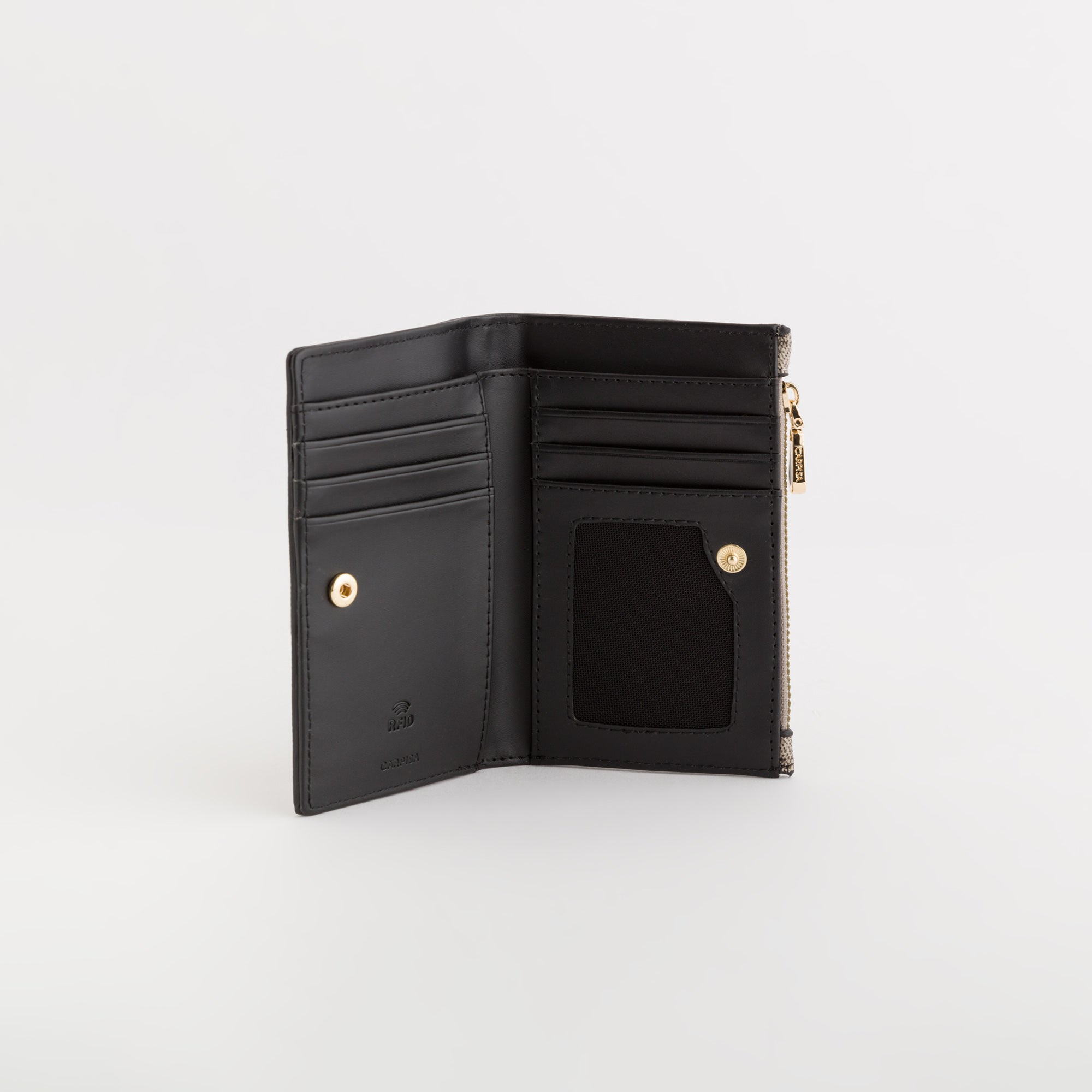 Wallets-Diana Wallet Single Size / Taupe/Black