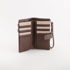 Wallets-Berna Wallet Single Size / Marble/Dark Brown