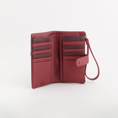 Wallets-Berna Wallet Single Size / Plum/Cherry