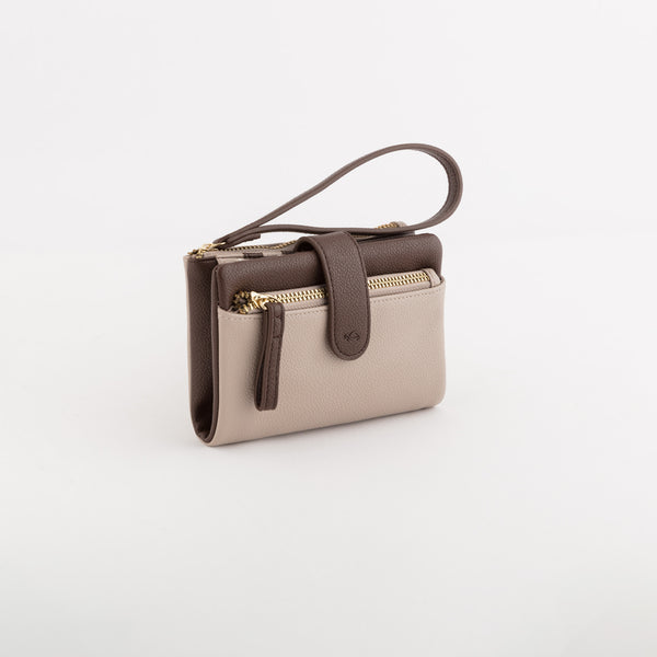 Wallets-Berna Wallet Single Size / Marble/Dark Brown
