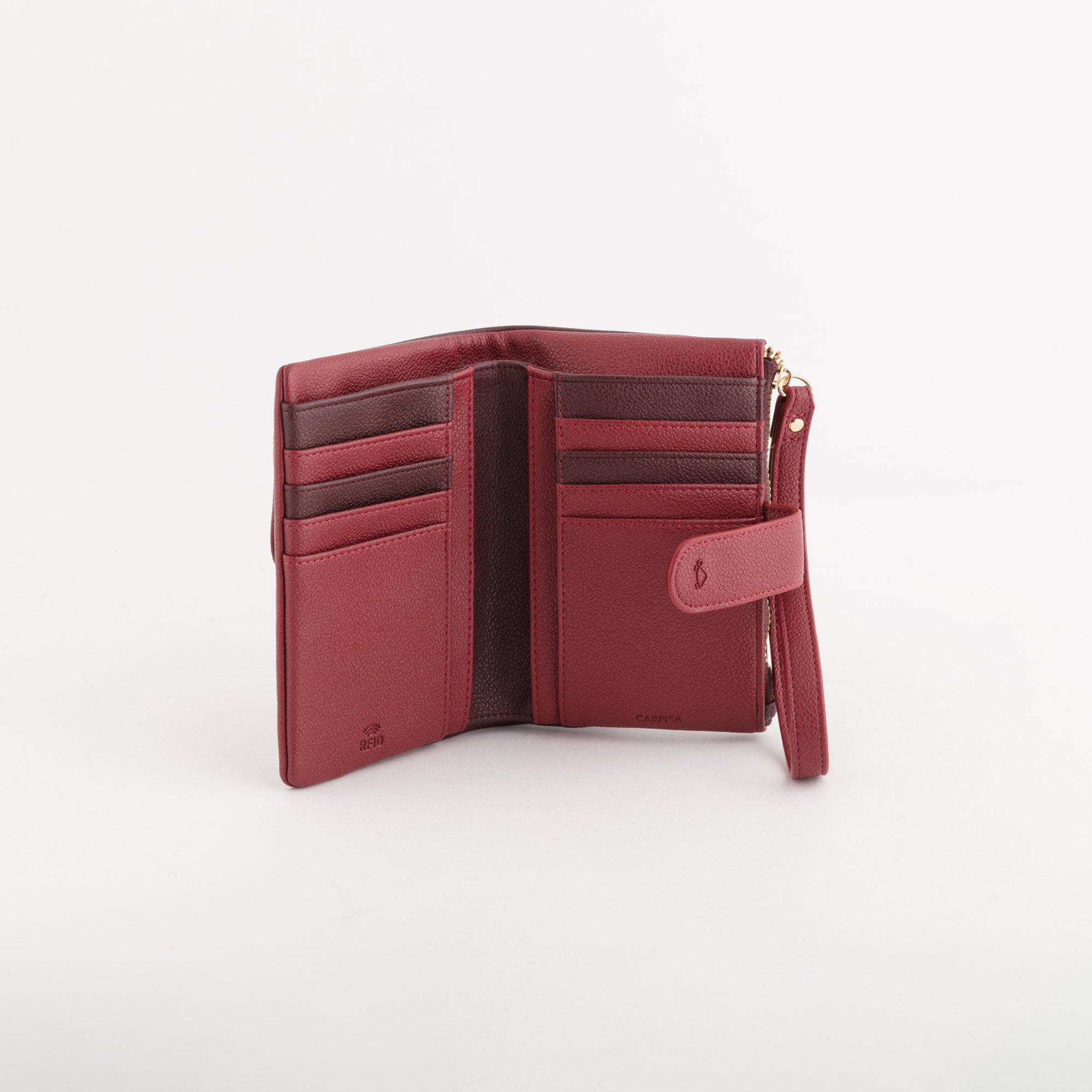 Wallets-Berna Wallet Single Size / Plum/Cherry