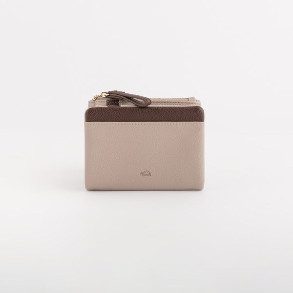 Wallets-Berna Wallet Single Size / Marble/Dark Brown