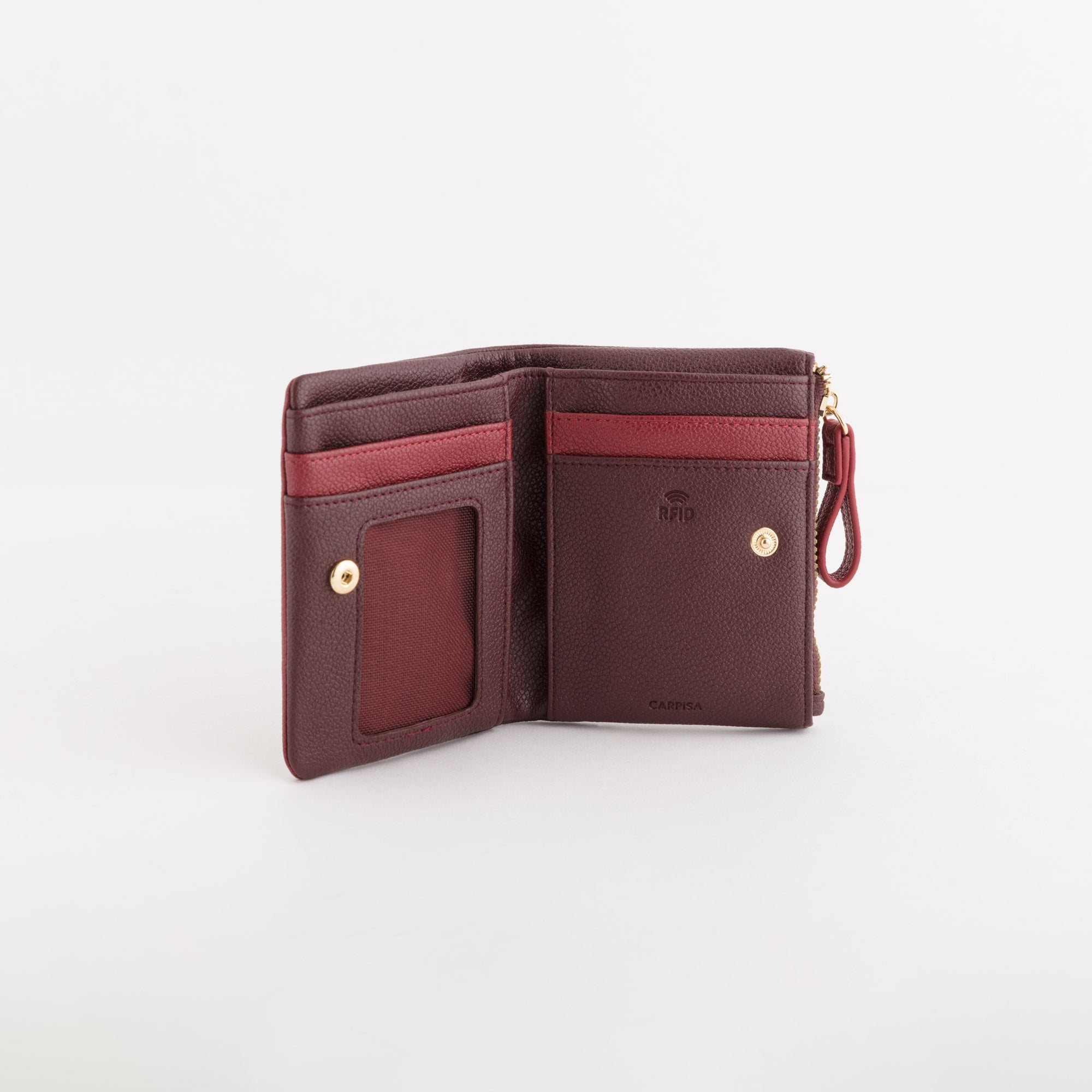 Wallets-Berna Wallet Single Size / Plum/Cherry