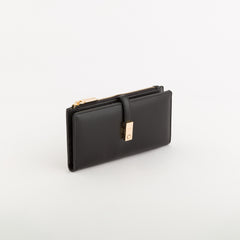 Women's Leather Wallet Petunia Wallet Black