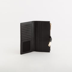 Women's Leather Wallet Petunia Wallet Black