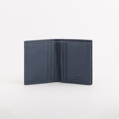 Leather Wallet Mark Navy Blue