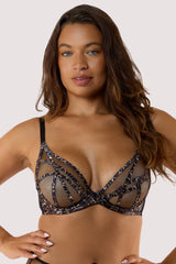 Playful Promises Ramona Leopard Plunge Bra