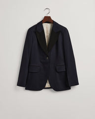 D2. Slim Tuxedo Blazer Evening Blue / 34