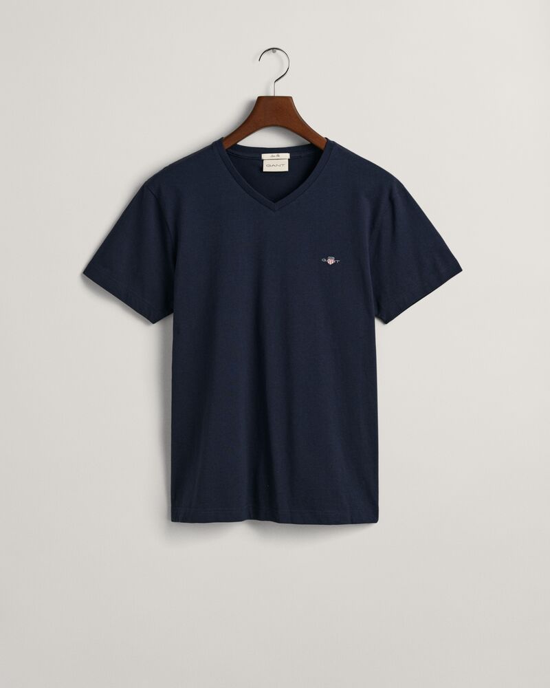 Slim Fit Shield V-Neck T-Shirt