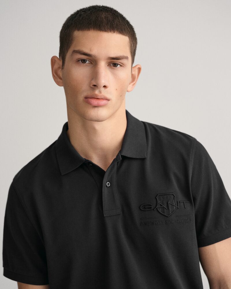 Tonal Shield Polo Shirt