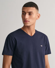 Slim Fit Shield V-Neck T-Shirt