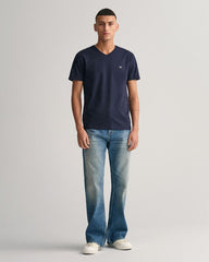 Slim Fit Shield V-Neck T-Shirt