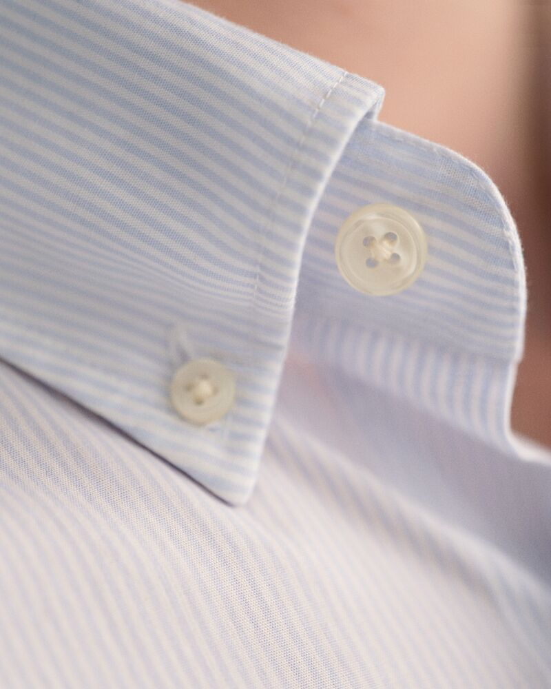 REGULAR Fit  CLASSIC SHORT SLEEVE  Banker Stripe Poplin Shirt LIGHT BLUE / S