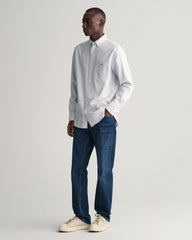 Regular Fit Banker Stripe Classic Oxford Shirt Light Blue / S