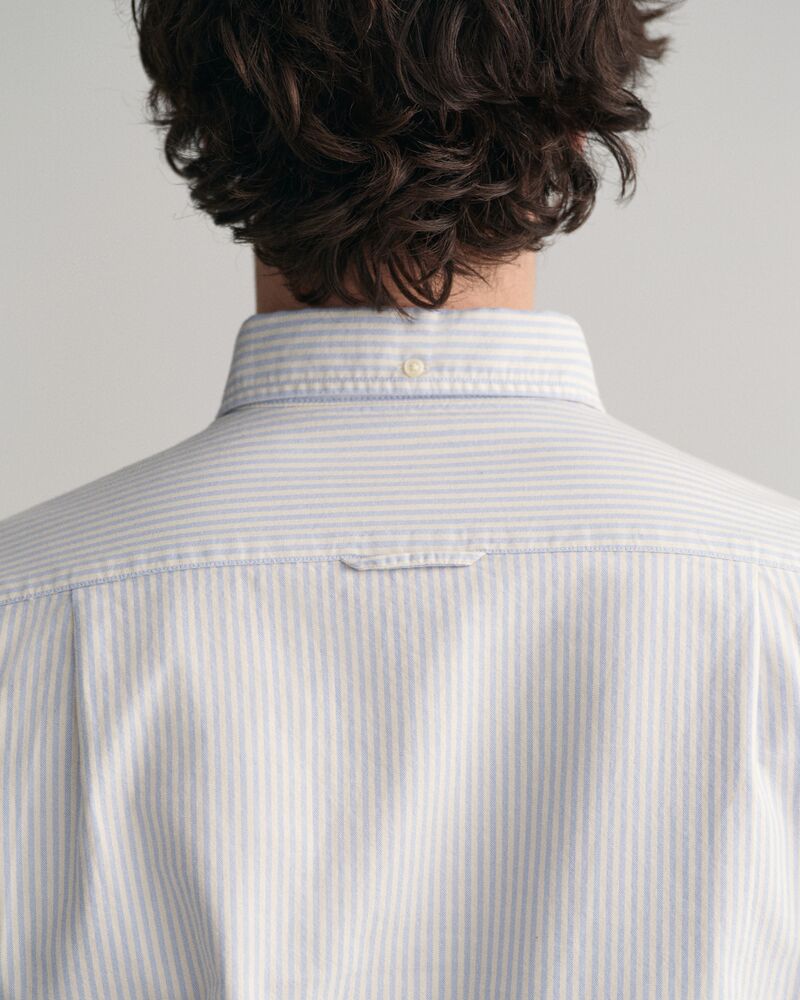 Slim Fit Banker Stripe  CLASSIC SHORT SLEEVE  Oxford Shirt LIGHT BLUE / S