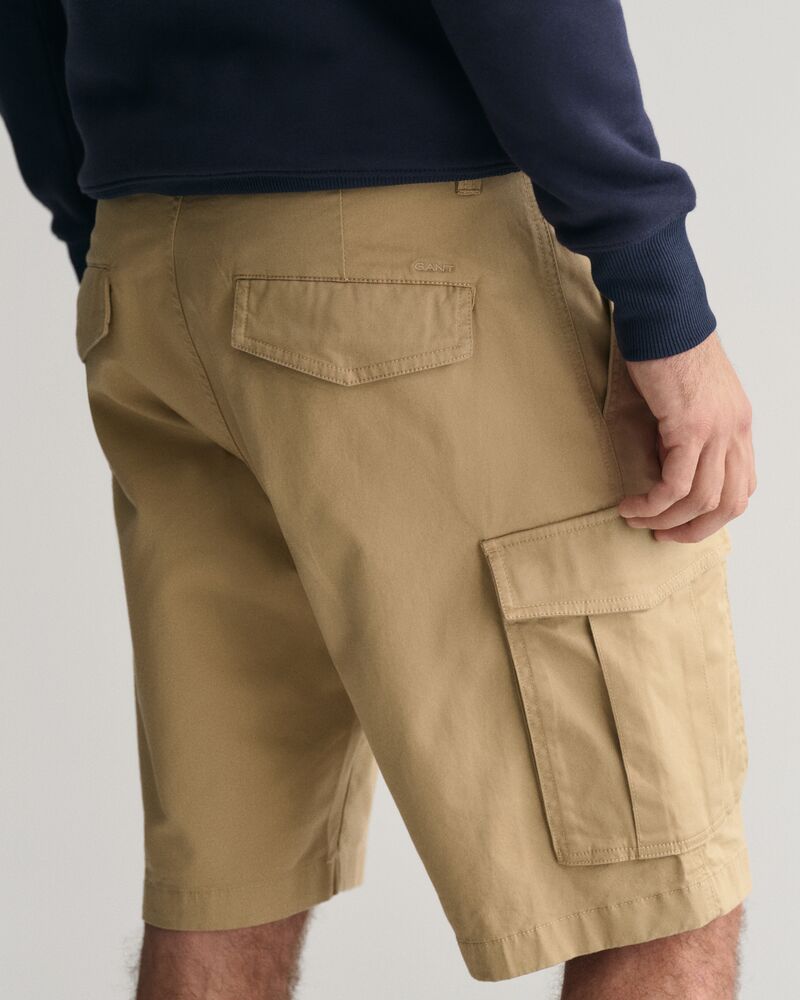 Relaxed Fit Twill Cargo Shorts