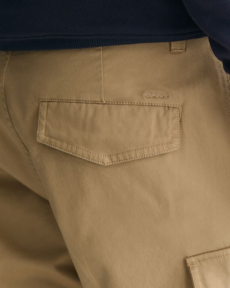 Relaxed Fit Twill Cargo Shorts