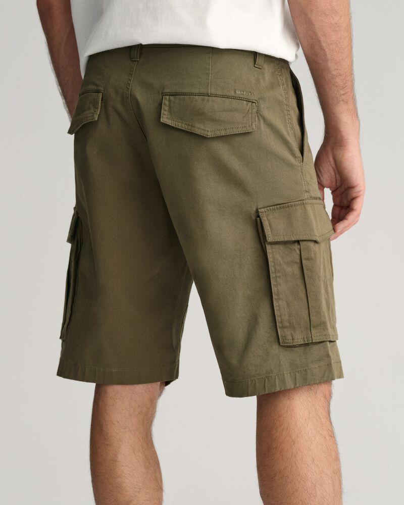 Relaxed Fit Twill Cargo Shorts