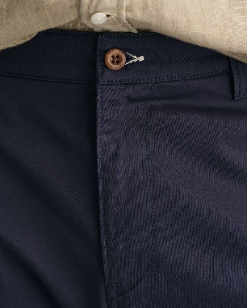 Relaxed Fit Twill Cargo Shorts Marine / 30