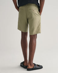 Relaxed Fit Linen Drawstring Shorts S / DRIED CLAY