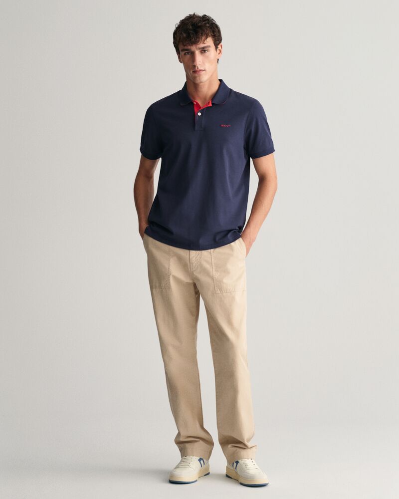 Contrast Piqué Polo Shirt