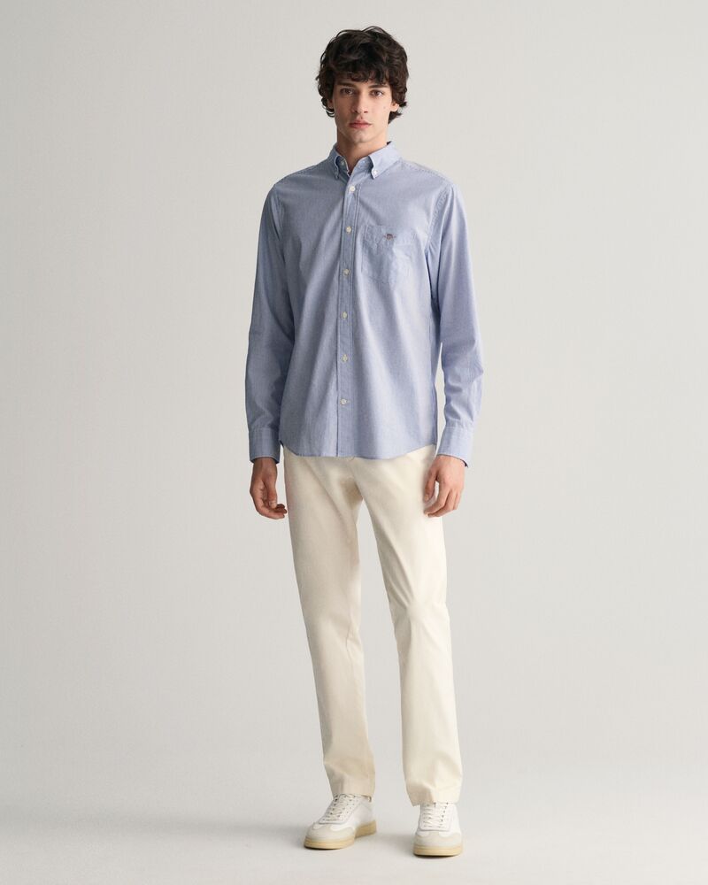 Regular Fit Banker Stripe Poplin Shirt
