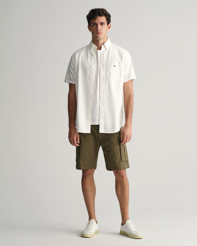 REGULAR Fit  Classic  Oxford Short Sleeve Shirt WHITE / S