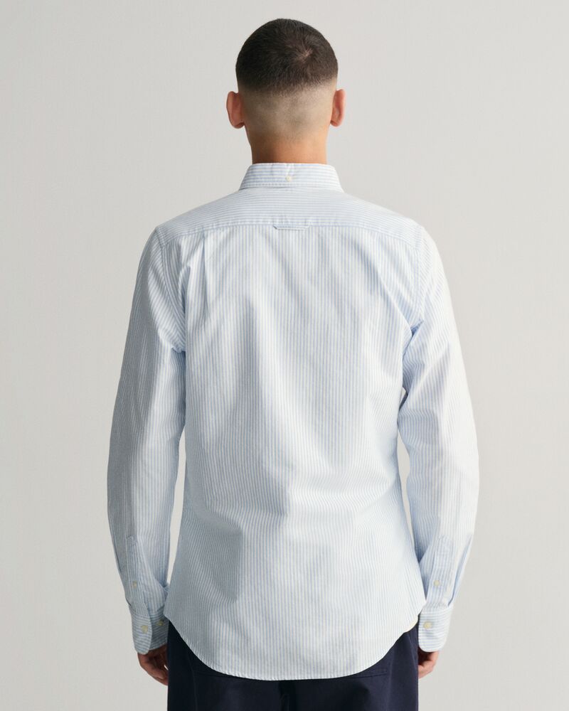 Slim Fit Banker Stripe  CLASSIC SHORT SLEEVE  Oxford Shirt LIGHT BLUE / S