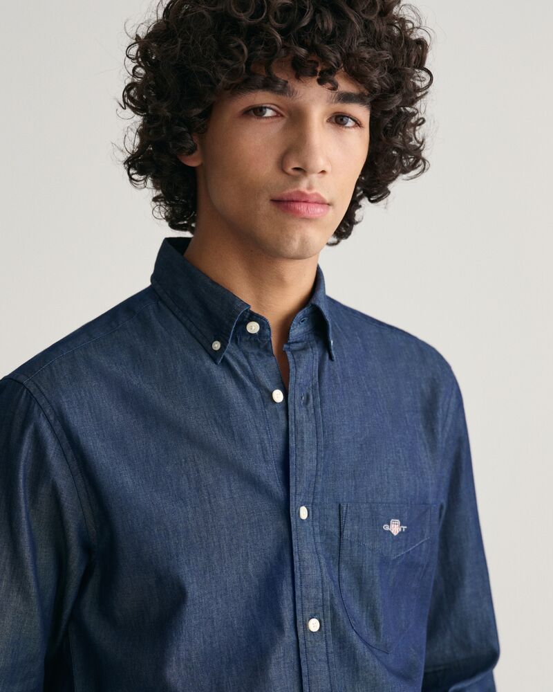 Regular Fit Indigo Shirt DARK INDIGO / S