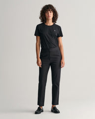 Slim Fit Cigarette Slacks Ebony Black / 34