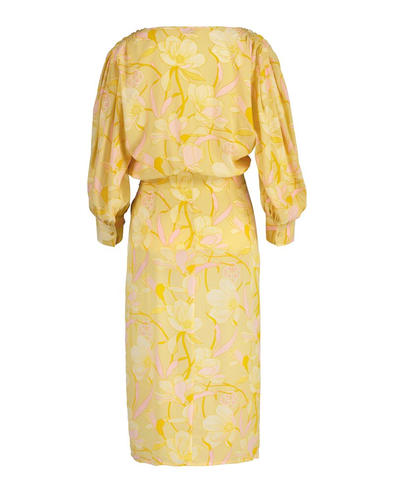 Regular Fit Magnolia Print Wrap Dress