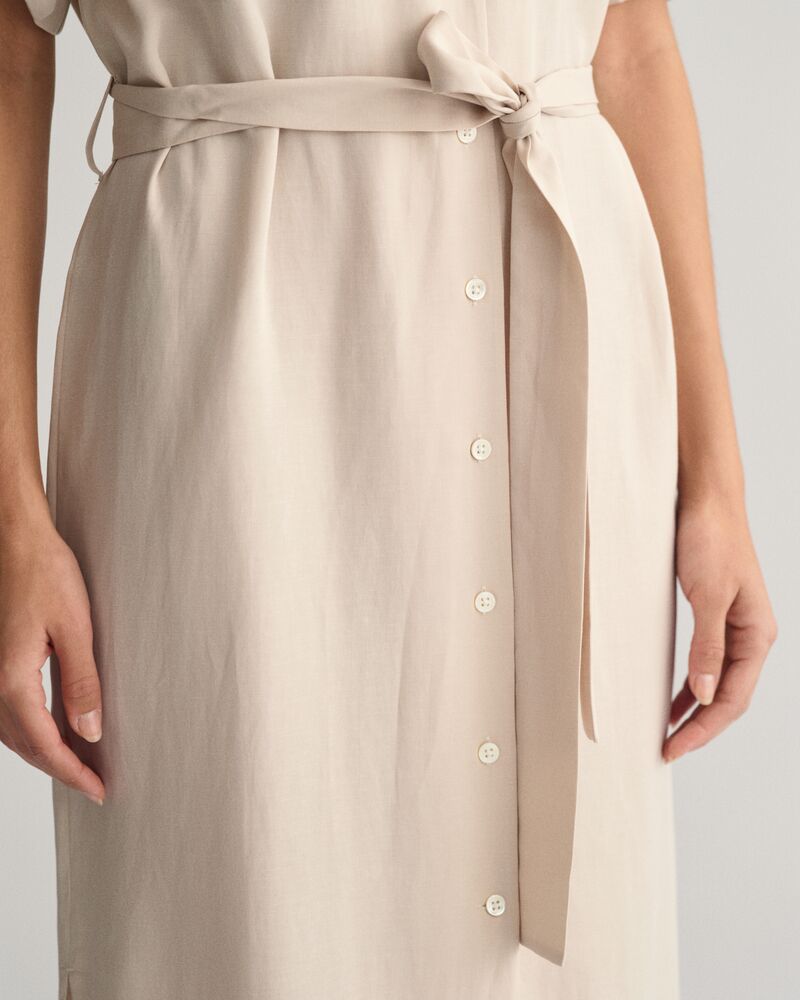 Pocket Short Sleeve Shirt Dress Soft Oat / 32
