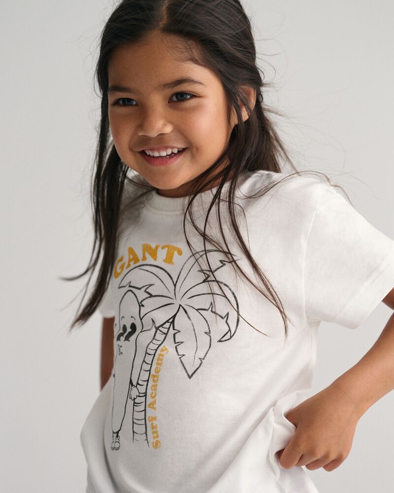 Kids Gant Surf Academy T-Shirt 92 / WHITE