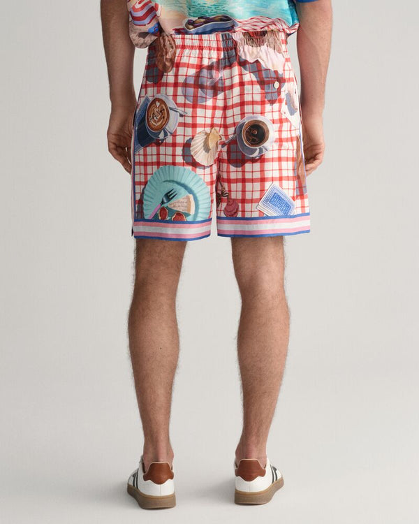 Printed Silk Shorts