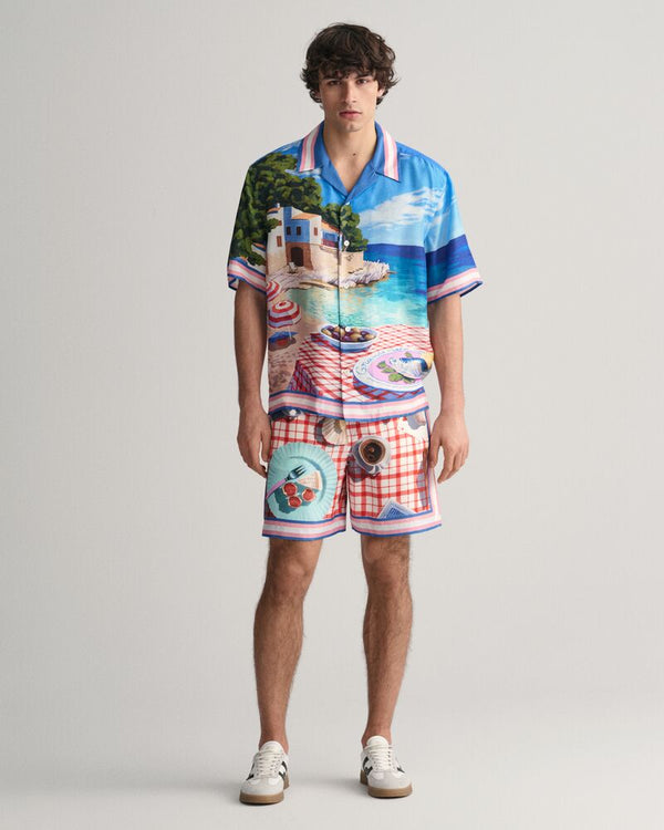 Printed Silk Shorts